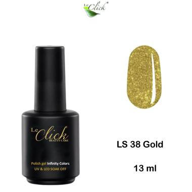 Le Click Polish Gel Infinity ( LS-38 ) Gold 13 ml